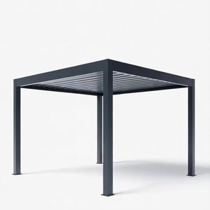 Gazebo de plage en aluminium avec éclairage LED - Structure extérieure durable, imperméable, résistante au vent, anti-UV, écologique, résistante aux rongeurs et à la décomposition - Product Image 6