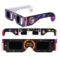 Lunettes d'éclipse solaire écologiques et recyclables avec logo personnalisé, étanches, durables et pliables pour les activités astronomiques