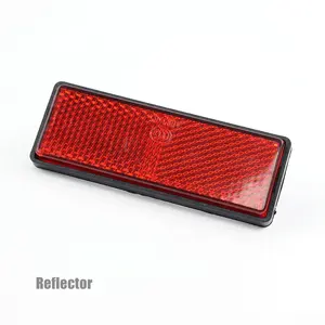 LING QI Motocicleta Placa Reflexiva Aviso Refletor Quad Retângulo Vermelho Para Universal Pit Dirt Bike