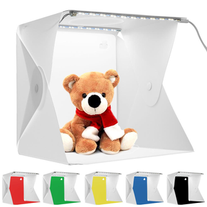 Boîte de prise de vue <span class=keywords><strong>photo</strong></span> 20 cm, <span class=keywords><strong>petit</strong></span> studio avec éclairage d'appoint LED - Product Image 2