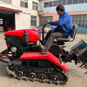 China Goedkope 35hp Amfibische Rubber Crawler Tractor Rotorcultivator
