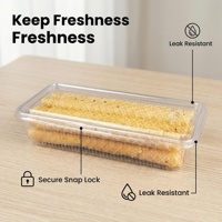 Boîte d'emballage en plastique transparente personnalisée pour pâtisseries, biscuits, gâteaux, et autres produits de boulangerie, vente en gros