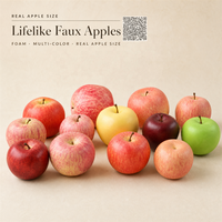 Levensechte kunstmatige appels van schuim, diverse kleuren, real touch, voor etalagepresentatie in winkels, visuele merchandising, nepappels