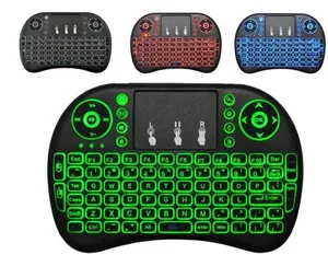 Cheapest i8 mini keyboard backlit RGB 3 color 2.4G wireless air mouse remote control