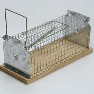 YIHE-Cage en fil métallique galvanisé, piège à souris, réutilisable, avec base en bois, en métal, attrape-rats - Product Image 3