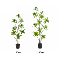 Plantes artificielles de jardin d'intérieur, faux arbre Dracaena Reflexa pour la décoration intérieure