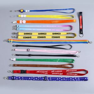Customized <b>Polyester</b> Heat Transfer Printed <b>Lanyard</b> Metal Buckle for Student Card Hanging Neck Chest Tag Hanging Rope Exhibition - Product Image 4