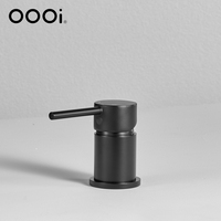 Mélangeurs de robinets d'eau à une poignée en laiton massif noir mat minimaliste robinet de lavabo de salle de bain