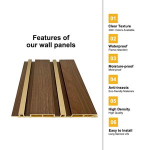 Trung Quốc sinh thái sheboard Panel tường WPC 3D Rỗng rãnh PVC rãnh tường Bảng điều khiển giọng không thấm nước tự nhiên màu gỗ wallboard - Product Image 2