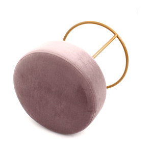 Customized pink Fabric Velvet <strong>Stool</strong> Chairs and <strong>Soft</strong> Ottoman Shoe <strong>Stool</strong> with Gold Matel Base - Product Image 6