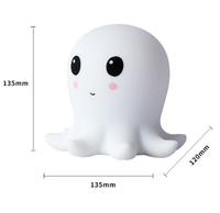 Lampe de chevet Octopus en silicone colorée, mignonne, à clignotement, pour la protection des yeux, idéale pour l'alimentation, décoration d'intérieur, ambiance chambre, rechargeable