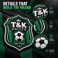 Badge de transfert 3D en silicone personnalisé et sur mesure, imperméable et durable, pour logo de maillot de sport ou écusson d'équipe de football