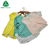 Vêtements d'occasion de marque pour femmes, chemisiers en soie, balle de 45 kg, vêtements usagés pas chers, vente en gros de vêtements usagés de Chine