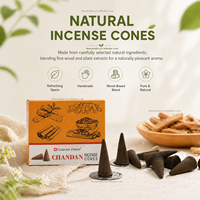 12 Boîtes de Cônes d'Encens Indiens 12-en-1 Populaires, Mélange de Parfums Oud, Palo Santo, Sauge Blanche, Floraux et Fruités, Encens Faits Main Attirant l'Argent