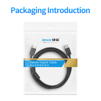 Cable USB Jasoz D107 2.0 Macho a Macho de Alta Velocidad, 28AWG, 1.5m/3m, Revestimiento de PVC, Blindaje Trenzado, Cobre Puro Libre de Oxígeno, para Computadora