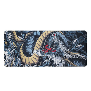 Manufacturer Low Price 700*300*2mm <b>Cool</b> Dragon Design Mouse <b>Pad</b> Black Blue Large Mousepad with Stitched Edges Rubber Base - Product Image 1