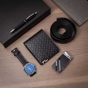 Подарочный набор на День святого Валентина: мужские часы, солнцезащитные очки, ремень, кошелек, рождественский подарочный набор, кварцевые часы для мужчин - Product Image 4