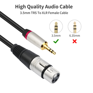3.5 xlr एडाप्टर 1/8 3.5 मिमी पुरुष से 3पिन xlr महिला condenser माइक्रोफोन ऑडियो शील्डडेड केबल 1.8 मीटर 3 मीटर - Product Image 4