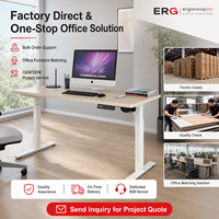 Bureau électrique moderne ergonomique réglable en hauteur OEM ODM avec commande manuelle à mémoire et plateau en bois
