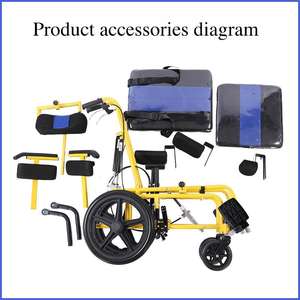 Silla Manual reclinable ajustable con respaldo alto, equipo de rehabilitación para sillas de ruedas para niños y adolescentes, equipo para discapacitados - Product Image 4