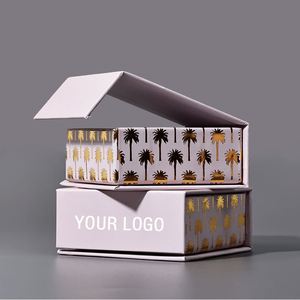 Personalized Ring Magnet Boxes with Gold Foil Stamping OEM Manufacturing - Product Image 4
