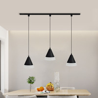 Éclairage d'intérieur moderne, lampe en tube d'aluminium noir arrondi, lampe suspendue pour plafond, lampe à tube Gu10, lustre LED