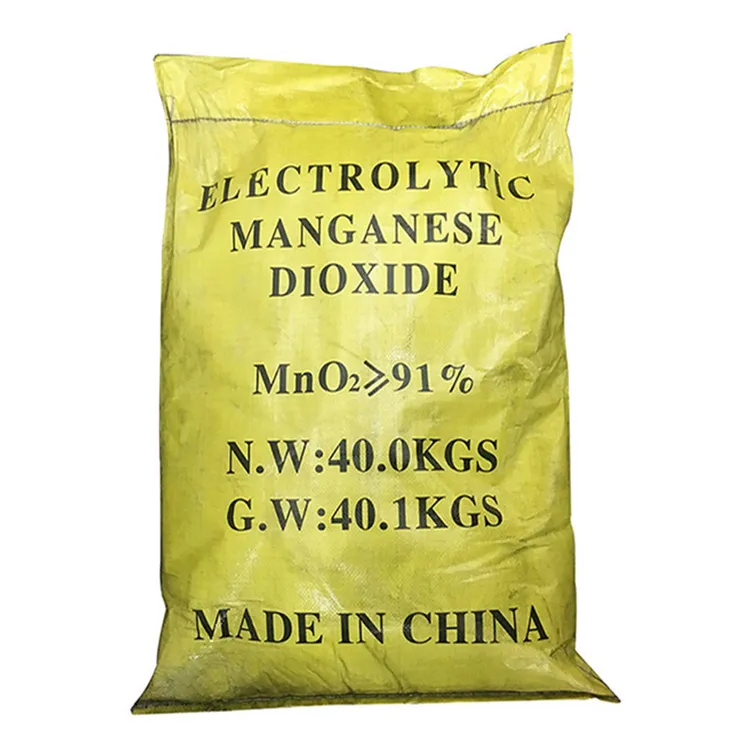 酸化剤用の無機化学物質電解二酸化マンガン、EMD 91.0% 分。