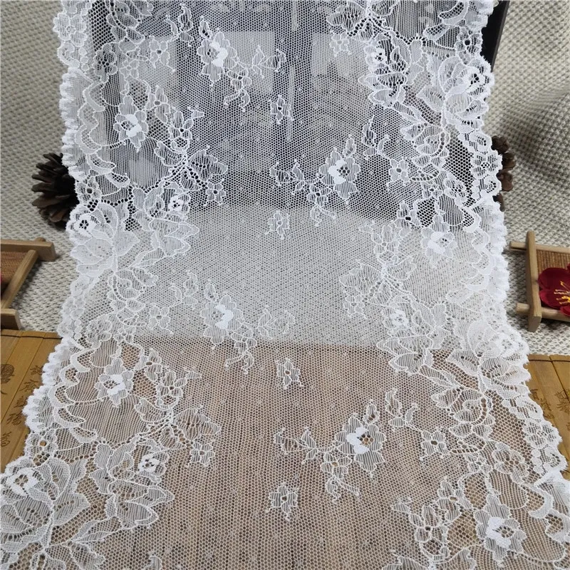Width 22cm Soft fashion mesh chantilly lace for dress and lingerie clothing accessories diy