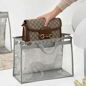 Bolsa de Almacenamiento Portátil de Estilo Nacional para Mujer, de Tela No Tejida, a Prueba de Polvo, Transparente, a Prueba de Humedad, Organizador Colgante para Armario, Uso Diario - Product Image 3