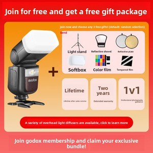Flash <span class=keywords><strong>Godox</strong></span> V860III de troisième génération pour appareils photo, synchronisation haute vitesse, prise de vue en extérieur, griffe porte-accessoire, batterie lithium intégrée - Product Image 6
