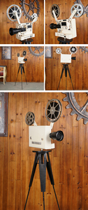 Film histoire <span class=keywords><strong>objet</strong></span> de film projecteur de film à l'ancienne décoration de la maison enregistreur nostalgique mobilier créatif - Product Image 6