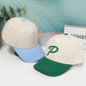 Một Khung <span class=keywords><strong>2025</strong></span> Sang Trọng Bông Ban Đầu Người Đàn Ông Đồng Bằng Denim Thêu Logo Hai Tone Trống 5 Bảng Điều Chỉnh Gorras Tùy Chỉnh Bóng Chày Mũ - Product Image 2