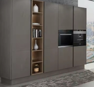 Cuisine moderne complète sur mesure, structure en MDF, porte en verre laqué, robinet inclus, accessoires pour maisons et villas - Product Image 5