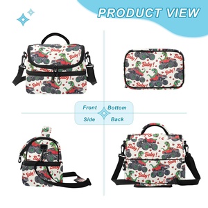 Sac à déjeuner isotherme portable personnalisé avec motif de dinosaure mignon, capacité de 20 L, en polyester imperméable, sacs isothermes pour l'école et les voyages - Product Image 2