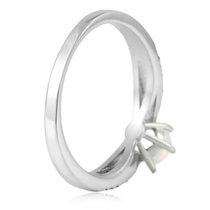 yunnique <b>Opal</b> Gemstone <b>Ring</b> Adjustable Wedding Band Prong Setting Women's Engagement Jewelry - Product Image 3