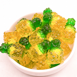 Gomitas de Piña 4D con Sabor a Frutas, Rellenas, Suaves y Masticables, Dulces en Bolsa, Agridulces, de Fábrica OEM - Product Image 3