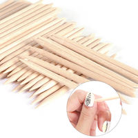 Bâtonnets en Bois d'Oranger à Double Tête 7,5cm 10,5cm 15cm 17cm, Poussoir et Racleur de Peaux Mortes, Nettoyant pour Ongles, Bâtonnets de Manucure, Pousse-Cuticules