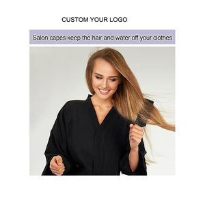 Bata de Salón de Alta Calidad con Logotipo Personalizado, Impermeable, para Peluquería, Spa, Kimono para Clientes, Capa de Peluquero de Manga Corta - Product Image 6