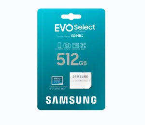 Samsung EVO เลือก 64 ถึง 512GB microSDXC + อะแดปเตอร์ 130MB/s Full HD 4K UHD UHS-I U3 A2 V30 ขยายที่เก็บข้อมูล Android