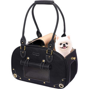 Borsa da <span class=keywords><strong>Trasporto</strong></span> per <span class=keywords><strong>Animali</strong></span> Domestici in Ecopelle PU, Ventilata e Portatile per Uso Domestico e All'aperto, Elegante e Alla Moda - Product Image 1