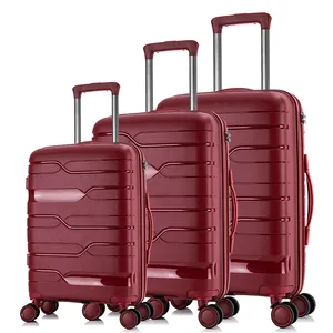 Saikit yeni özel tasarım şeker renk PP bagaj valiz 20/24/28 inç hardside PP bavul çanta setleri