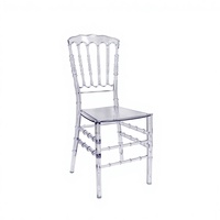 Chaises Chivari en résine plastique transparente pour événements, fêtes, chaises de luxe pour mariage, chaise royale blanche Tifany pour mariage