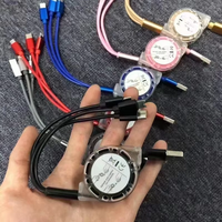 Câble de charge rapide universel 3 en 1, câble de données rétractable multi-téléphones OEM en gros, type C, micro USB