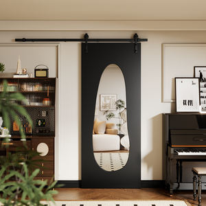 モダンシンプルなガラスインテリアドアレトロフレンチハンギングトラック防水寝室用キッチントイレサイド家庭用 - Product Image 3