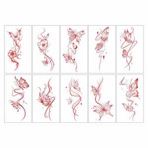 Nouvelles conceptions d'autocollants de tatouage imperméables en forme de rose, petits, frais et sexy, pour hommes et femmes - Product Image 1