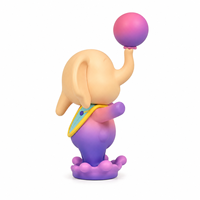 Figurine en vinyle personnalisée, figurine articulée, mini éléphant, fabrication OEM ODM, vente en gros, figurine de collection, ensemble de modèles, cadeau, ornement