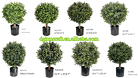 Fabrication en gros de boules de topiaire artificielles, arbres en buis artificiels, plantes bonsaï artificielles pour la décoration de la maison et du jardin