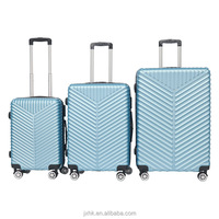 Maleta con ruedas de estilo a la moda, ABS, PC, Valijas de viaje, bolsas de viaje, color personalizado, conjunto de maletas para exteriores