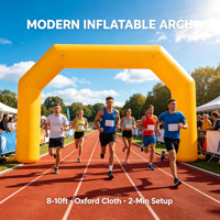 Arche gonflable multicolore en bâche PVC imperméable de haute qualité, imprimée par transfert thermique, pour événements extérieurs et courses