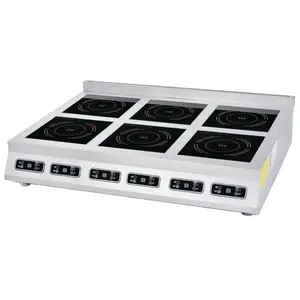 热销厨房设备加热器电磁炉商用6燃烧器电磁炉